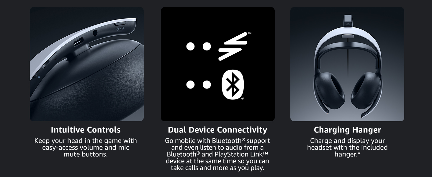Intuitive controls, dual device connectivity, charging hanger