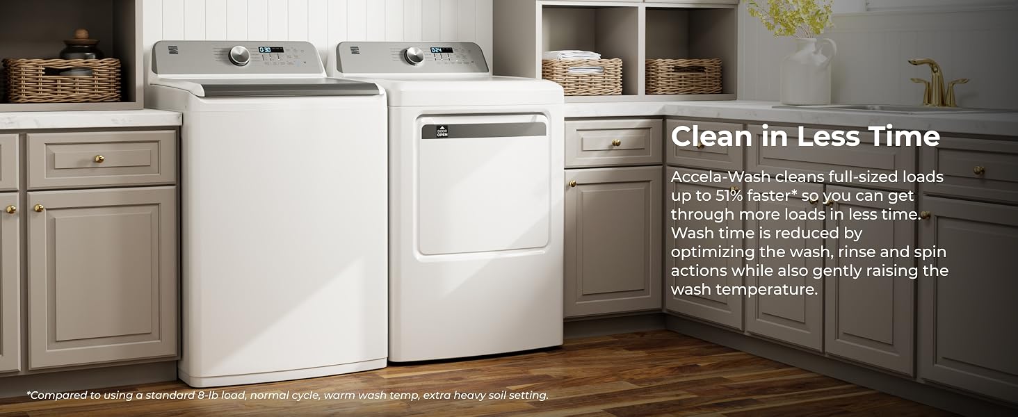 Clean in less time with accela wash