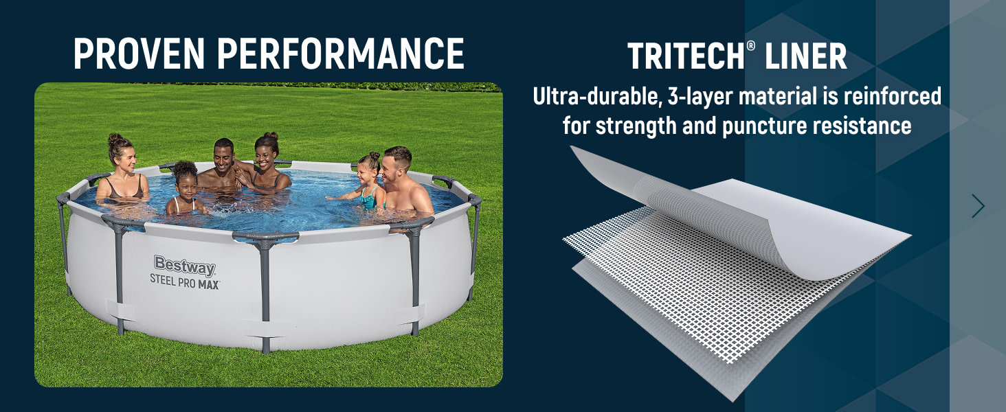 Bestway Steel Pro MAX 10'x30" Round Above Ground Outdoor Swimming Pool with Pump Car a 1