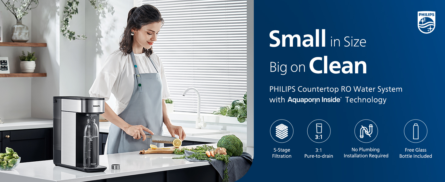 PHILIPS Countertop Reverse Osmosis Water Filter Dispenser