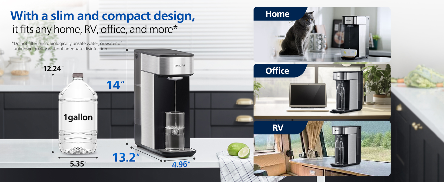 PHILIPS Countertop Reverse Osmosis Water Filter Dispenser