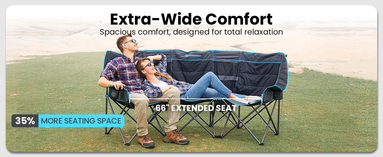 3 person camping chair