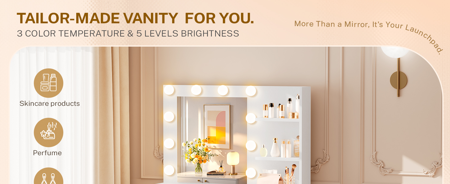 White LED Bulb Vanity