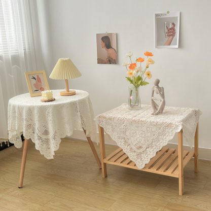 Spitzen-Vintage-Tischdecke, inspiriertes, elegantes Dekor für Esszimmer und Heim-Styling