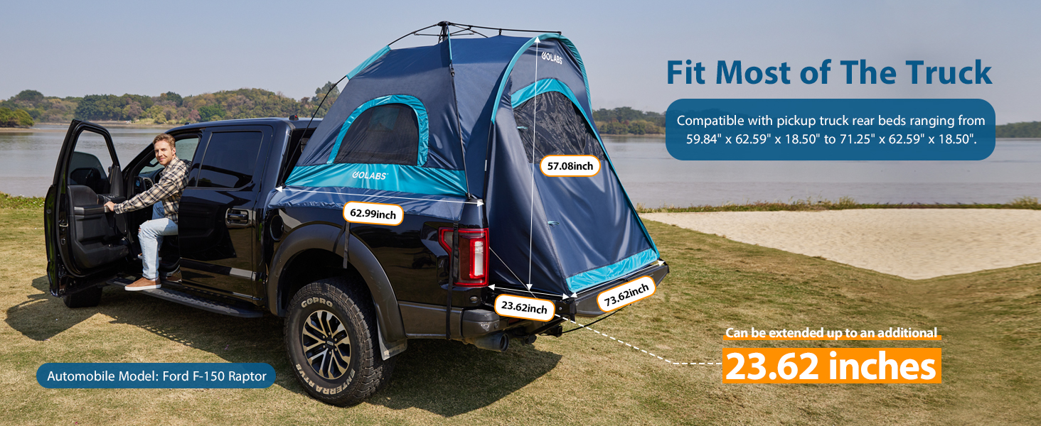 Golabs TE1 Truck Tent - Fit Most of The Truck