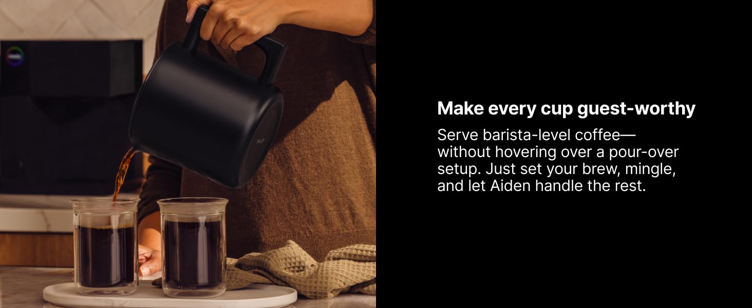 set up your brew and then have an enjoyable cup of coffee barista level coffee