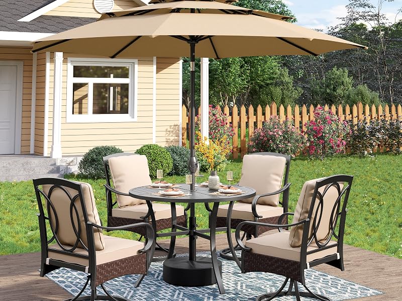 patio dining set for 4 with umbrella