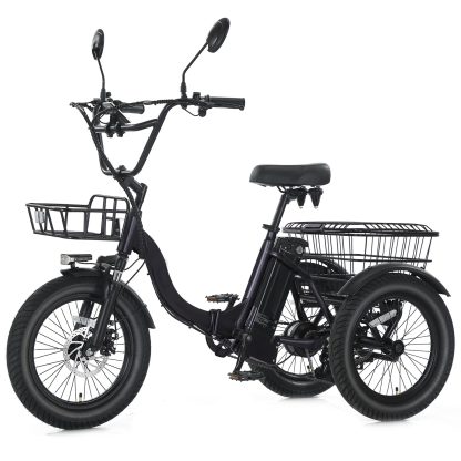 Folding Fat Tire Electric Trike for Adults 700W Peak Step-Through 468Wh Battery