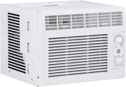 GE Window Air Conditioner Unit 5,000 BTU for Small Rooms up to 150 sq ft Manual Adjustable Fan