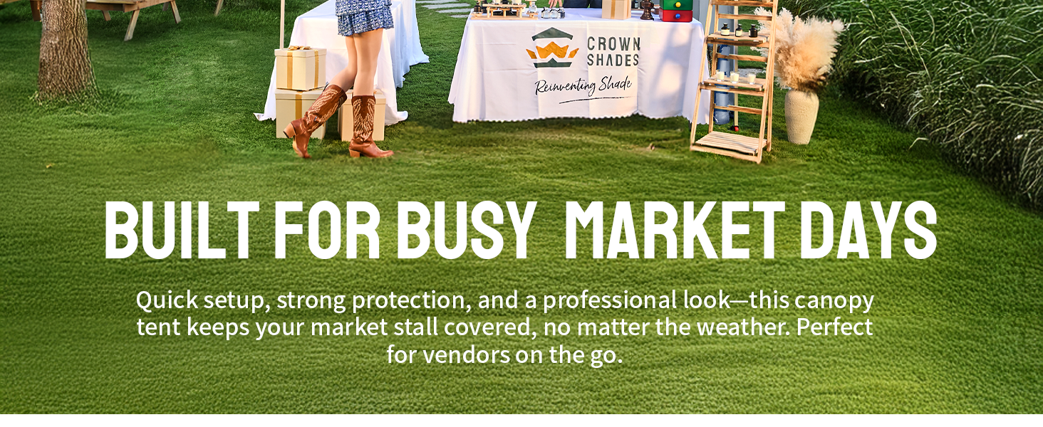 Farmers Market ?Heavy-Duty Canopy Tent for All-Day Outdoor Sales
