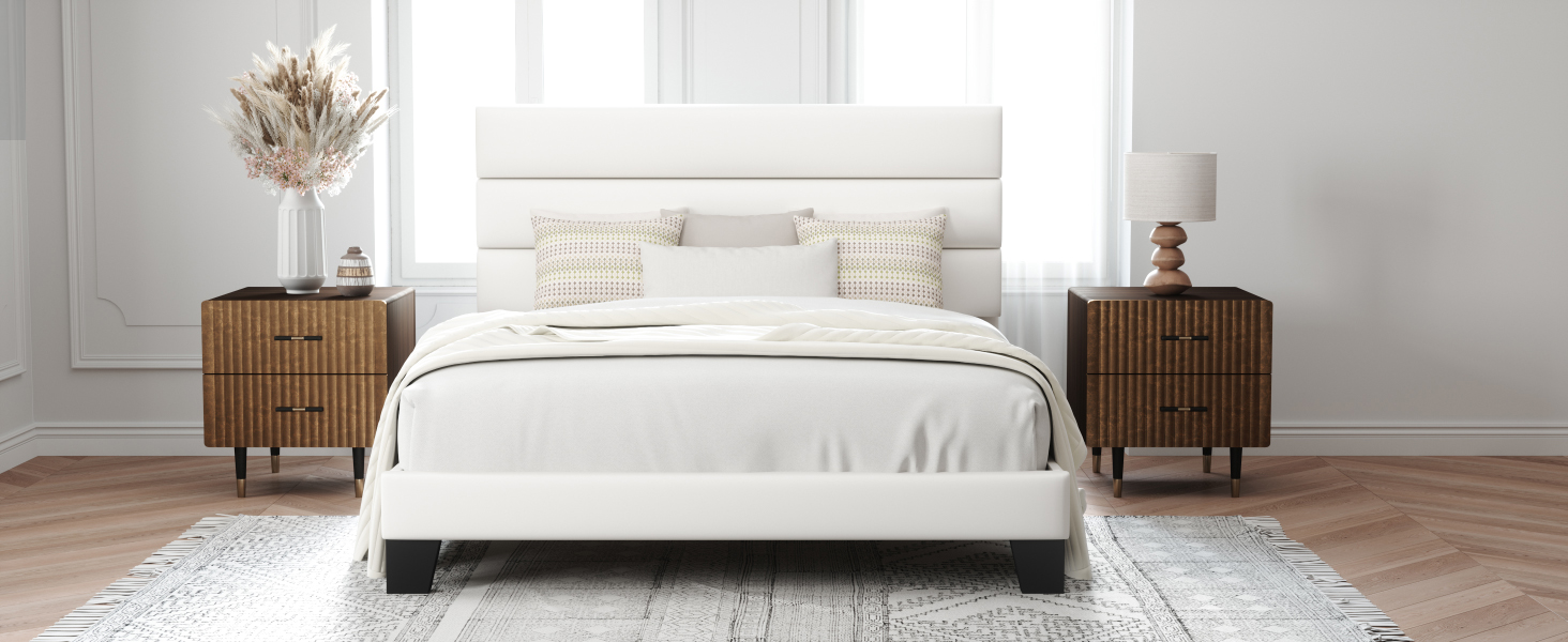 white bed