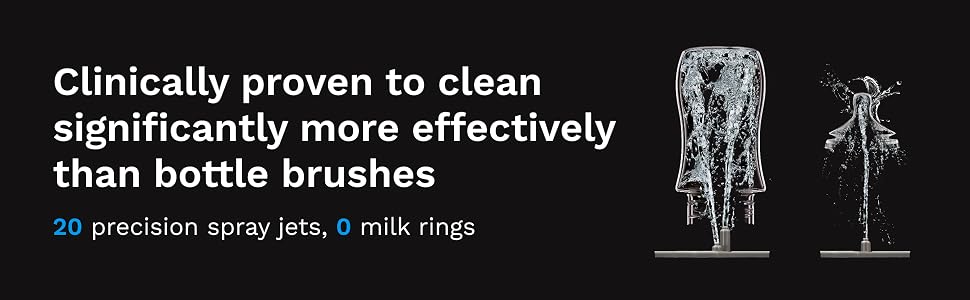 baby brezza bottle washer pro clinically proven to clean more effectively than bottle brushes