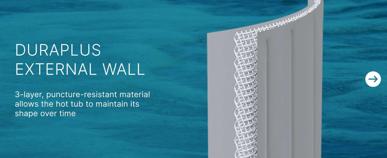 Cross-sectional view of a durable 3-layer external wall material named DURAPLUS.