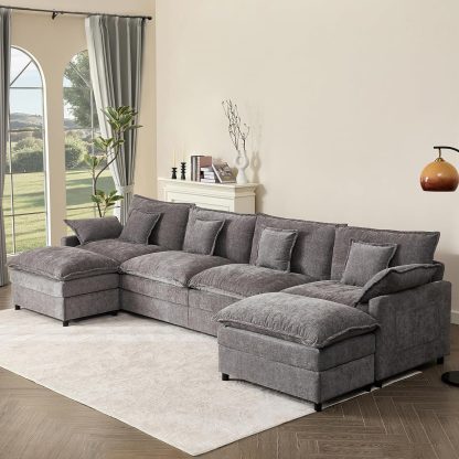 108" U-shaped sofa modular sofa Comfortable cloud sofa