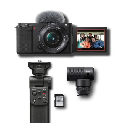 Alpha ZV-E10 APS-C Interchangeable Lens Mirrorless Vlog Camera Kit Black
