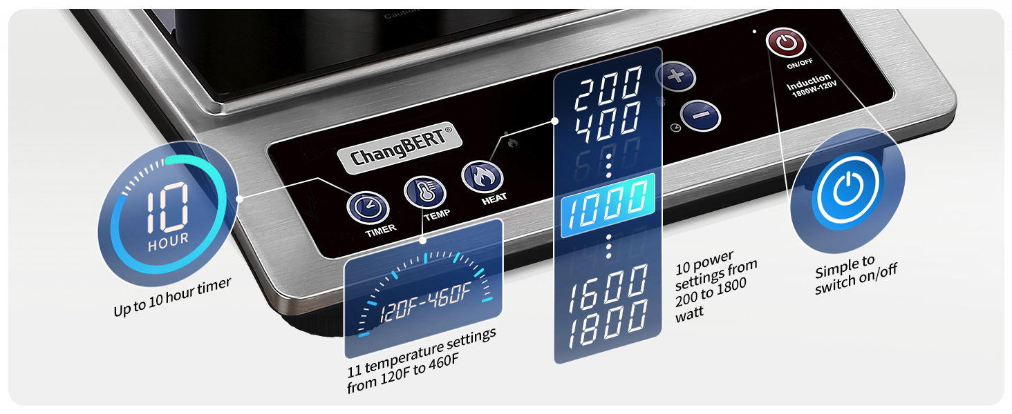 temperature adjusting cooking hot plates single burner induction cooktop commercial grade