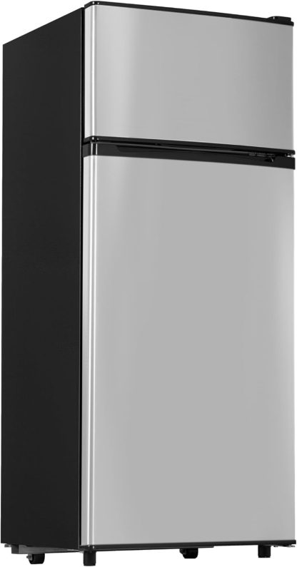 Manastin 4.5 Cu.Ft Mini Fridge with Freezer Small Fridge with 2 Doors for Office Kitchen