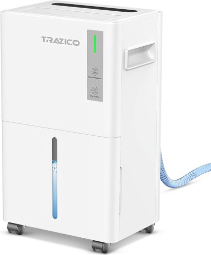 1500 Sq.ft Dehumidifier for Basement 21 Pint Dehumidifiers for Home Large Room with Drain Hose, Smart Humidity Control, 3 Modes, 24H Timer, Auto Defrost, Ideal for Bedrooms, Bathroom, White