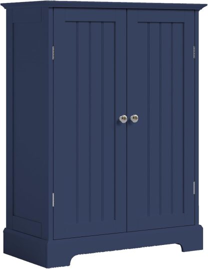 ChooChoo Bathroom Floor Cabinet, Modern Bathroom Storage Cabinet with 4 Door
