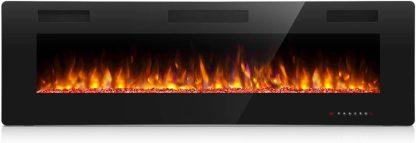 Antarctic Star 42 Inch Electric Fireplace in-Wall Recessed and Wall Mounted
