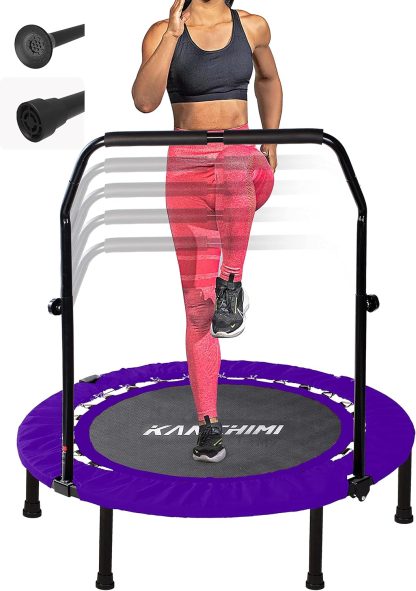 Kanchimi 40" 48" Folding Mini Fitness Indoor Exercise Workout Rebounder Trampoline