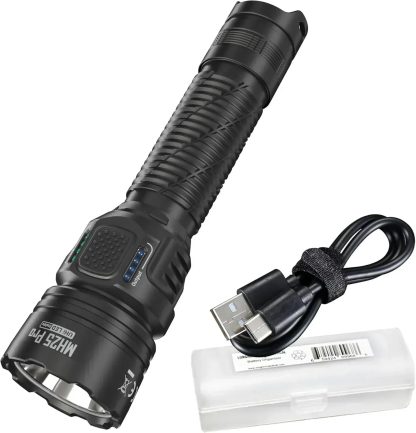 MH25 Pro 770 Yard Long Throw Flashlight 3300 Lumen USB-C Rechargeable Compact Duty Work Light
