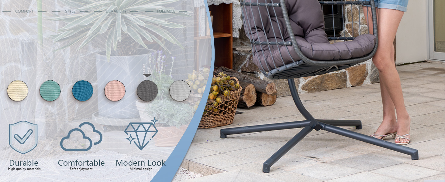 egg swing chair with stand