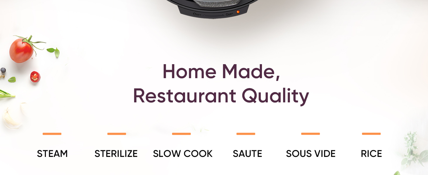 13 presets make you cooking easier, and can try many meals in one pot only.