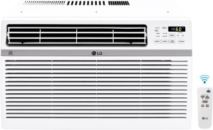 LG 6,000 BTU Window Air Conditioner, 115V, Cools 250 Sq.Ft. for Bedroom, Den