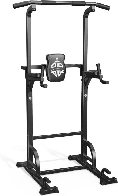 Sportsroyals Power Tower Pulp Up Bar Station, 450 lbs stable suspended immersion tilt station
