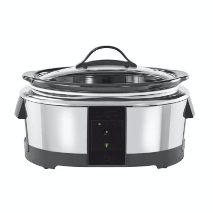 6 Quart Programmable Slow Cooker and Food Warmer Works with Alexa, Stainless Steel (2139005)