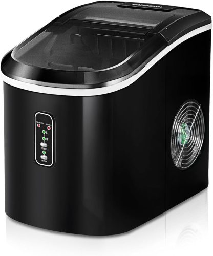 EUHOMY Nugget Ice Maker Countertop, 40Lbs/24H Pebble Ice Maker Machine, Self-Cleaning Countertop Sonic Ice Makers with Ice Scoop&Basket, Pellet Ice Maker Machine for Home/Kitchen/Office