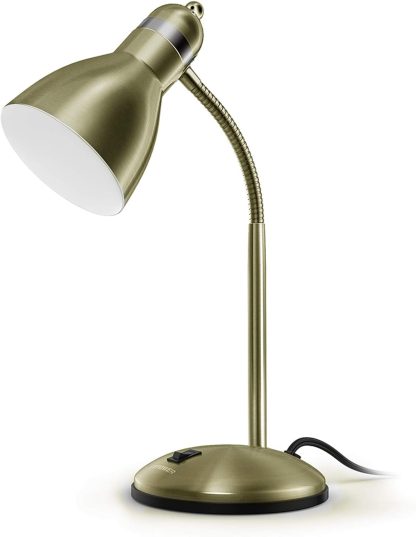 Metal Desk Lamp with Flexible Gooseneck Eye Caring Study Light