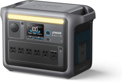 Portable Power Station, 1800W (2400W Peak) Solar Generator, 58 Minutes to Fully Charge, 1056wh LiFePO4 Battery,