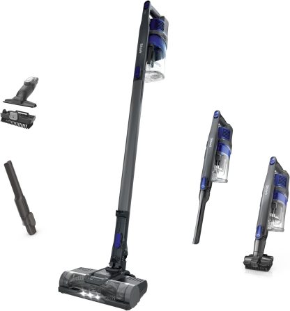 Shark Pet Cordless Stick Vacuum with XL Dust Cup, LED Headlights, Removable Handheld Vac, Crevice Tool, Portable Vacuum for Household Pet Hair, Carpet & Hard Floors, 40min Runtime, Ice Blue, IX141AMZ
