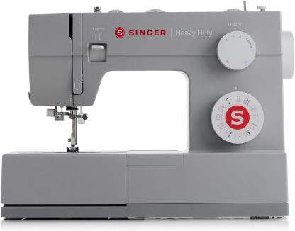 SINGER Heavy Duty 4452 High Speed Sewing Machine With Accessory Kit / Strong Motor with Enhanced Piercing Power, 110 Stitch Applications, Full Metal frame, 1-step Buttonhole & LED Lights