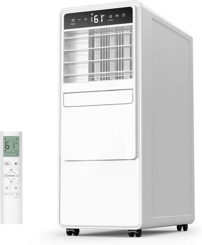 12000 BTU Portable Air Conditioners for Room up to 500 sq.ft, 3-in-1 Free Standing Quiet Portable AC Unit with Fan & Dehumidifier, Remote Control, Sleep Mode/24h Timer, 4 Speed, Auto Swing