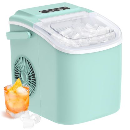 Nugget Ice Maker Countertop, Silonn Chewable Pellet Ice Machine with Self-Cleanin Function, 33lbs/24H Portable Ice Makers for Home Kitchen Officce, Black