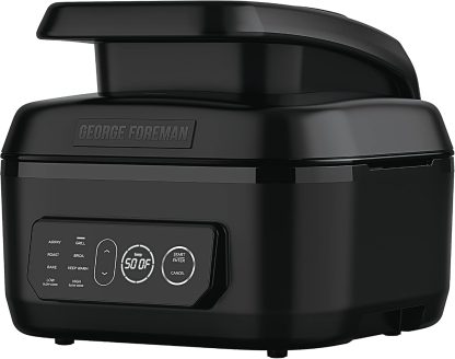 George Foreman Beyond Grill?7-in-1 Electric Indoor Grill with Air Fry Technology, MCAFD800D, Black, Large