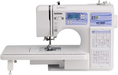 Brother HC1850 sewing and quilting machine, 185 built-in stitches, LCD display