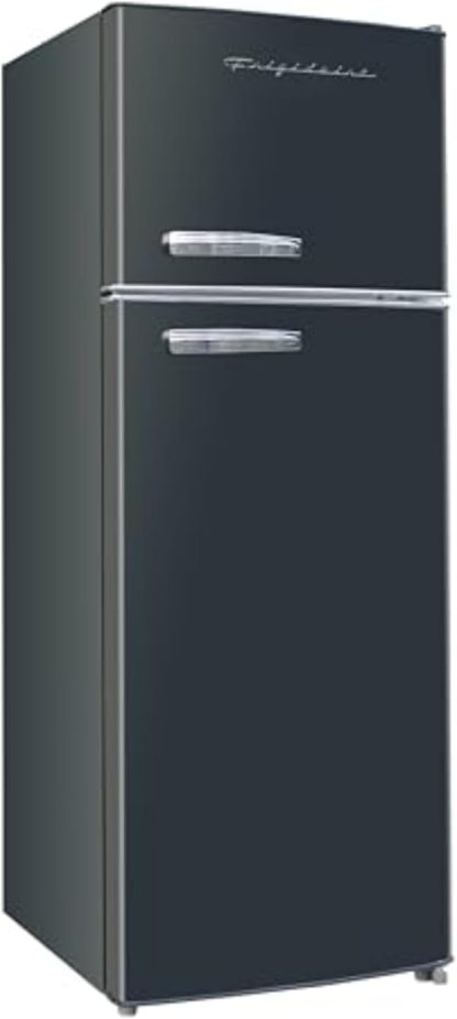 Frigidaire EFR753 2 Door Apartment Size Refrigerator with Freezer Retro Chrome Handle