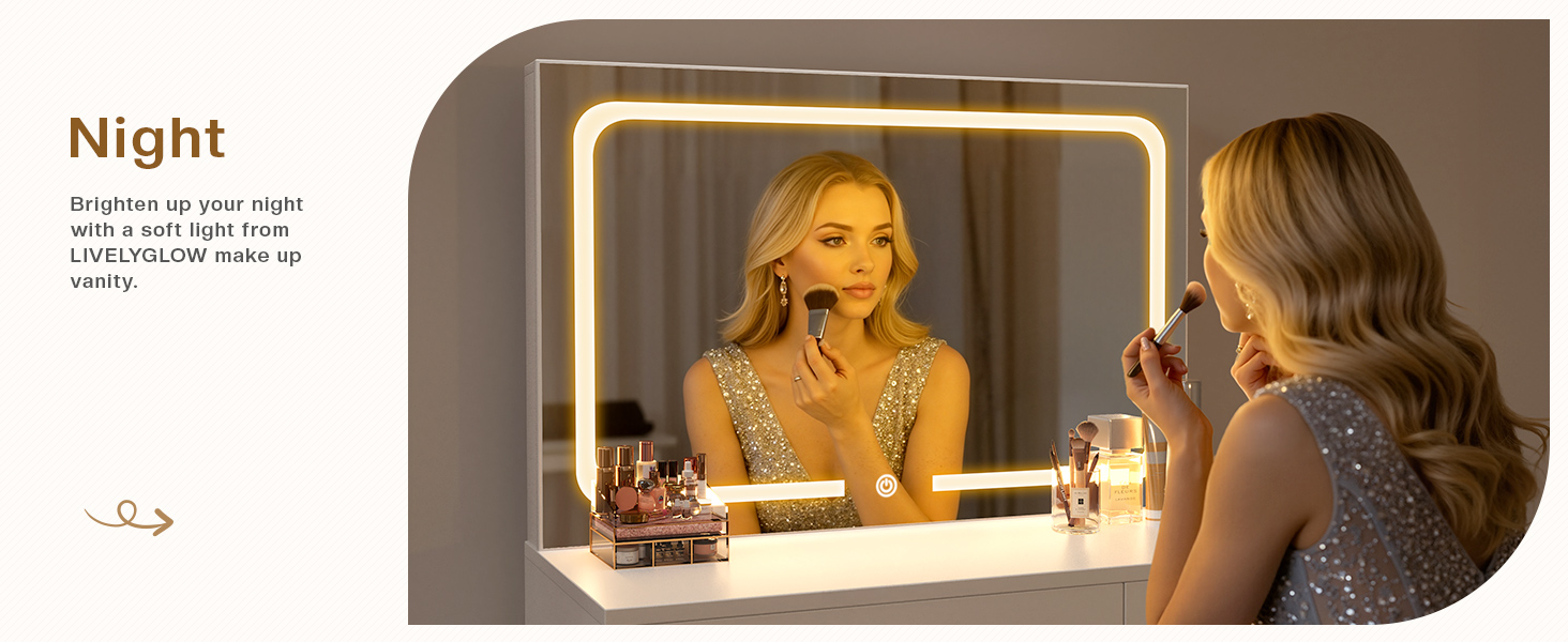 vanity in night
