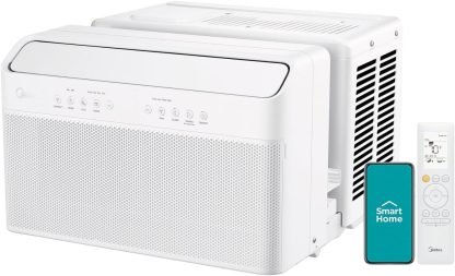 Midea 12,000 BTU U-Shaped Smart Inverter Window Air Conditioner Cools up to 550 square feet