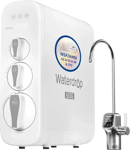 Waterdrop G3P600 reverse osmosis system Water filter Intelligent LED faucet