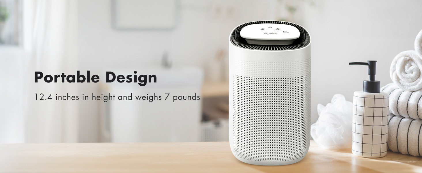 Portable design weighing 7lbs and 12.4 inches in height