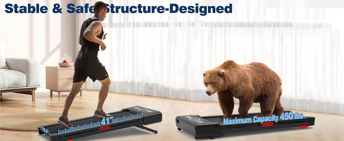 walking pad treadmill with 12% 9-level auto incline 400+lbs capacity