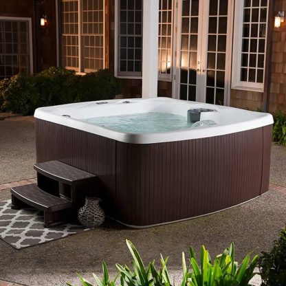 Lifesmart Spas 5 Person 23 Jet Rectangular Plug And Play Hot Tub with Ozonator in Espresso