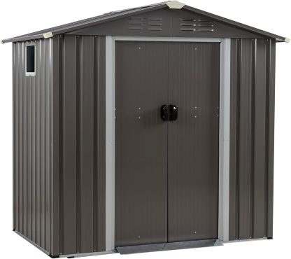JYQAQA 6x4 FT Outdoor Garden Storage Shed,Waterproof Metal Garden Sheds