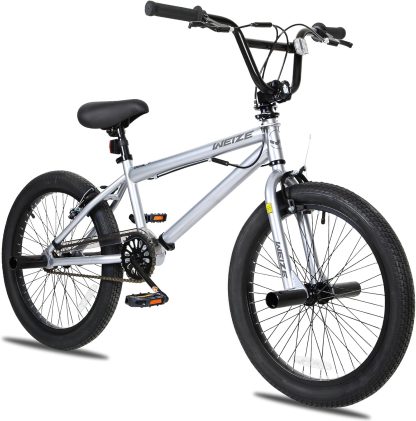 WEIZE Freestyle BMX Bicycle 20 Inch Stunt Bike for Kids and Adults Men and Women High Strength Steel Frame 360 Degree Rotor Freestyle