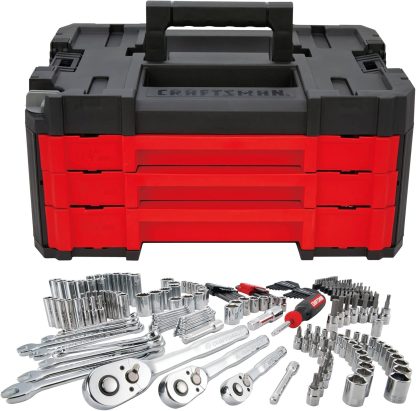 Craftsman 262-Piece Mechanic Tool Set Metric Socket Set Car and Motorcycle Tool Kit